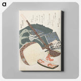 アートパネル-A comparison of Genroku poems and shells - 葛飾 北斎 Canvas.
