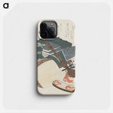 馬尽 三弦駒 - 葛飾 北斎 Phone Case.