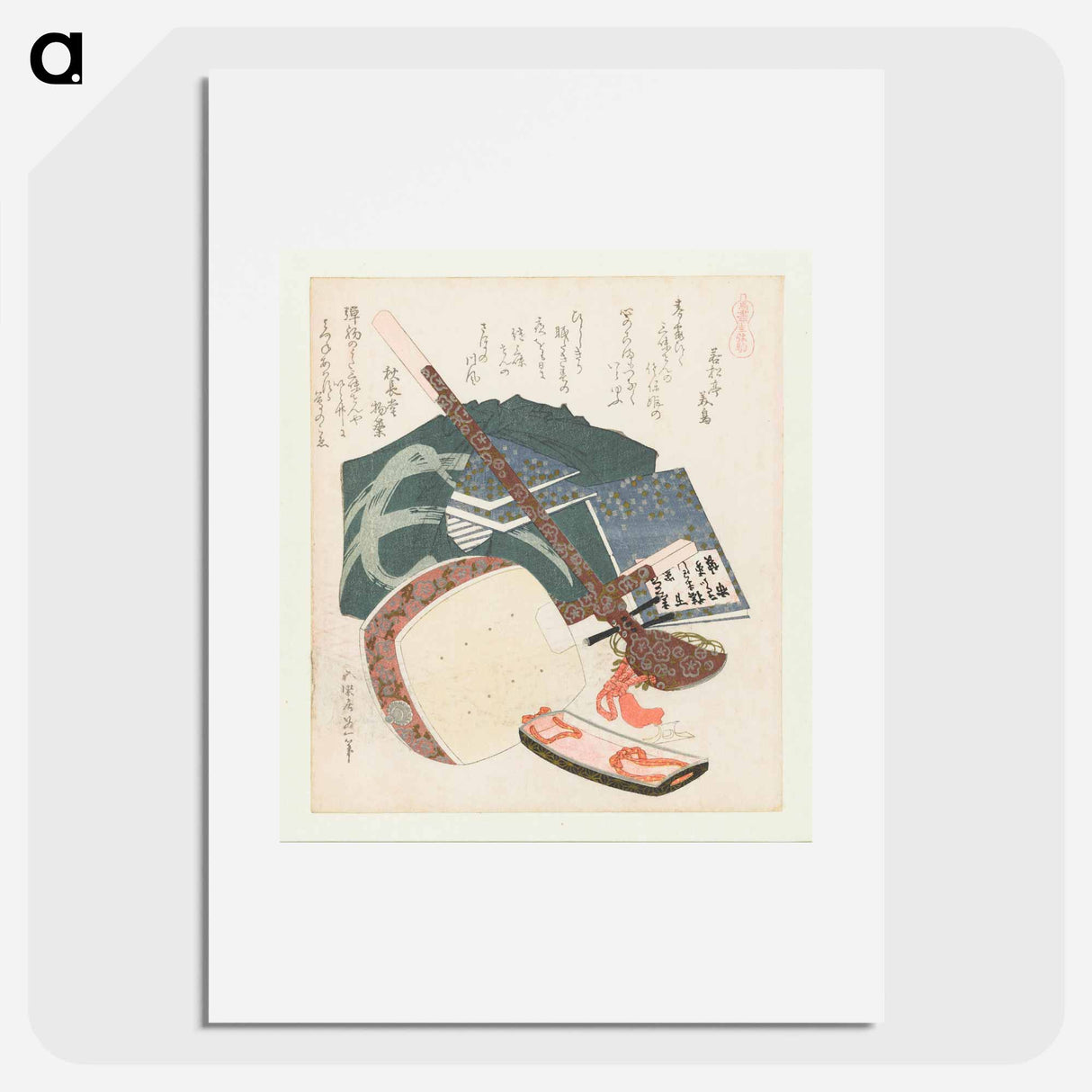 A comparison of Genroku poems and shells - Katsushika Hokusai Poster.