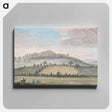 アートパネル-Panoramic View with Two Horsemen by a Jump
 - イェール大学アートギャラリー Canvas.