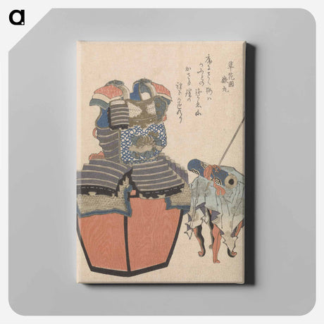 アートパネル-A comparison of Genroku poems and shells - 葛飾 北斎 Canvas.