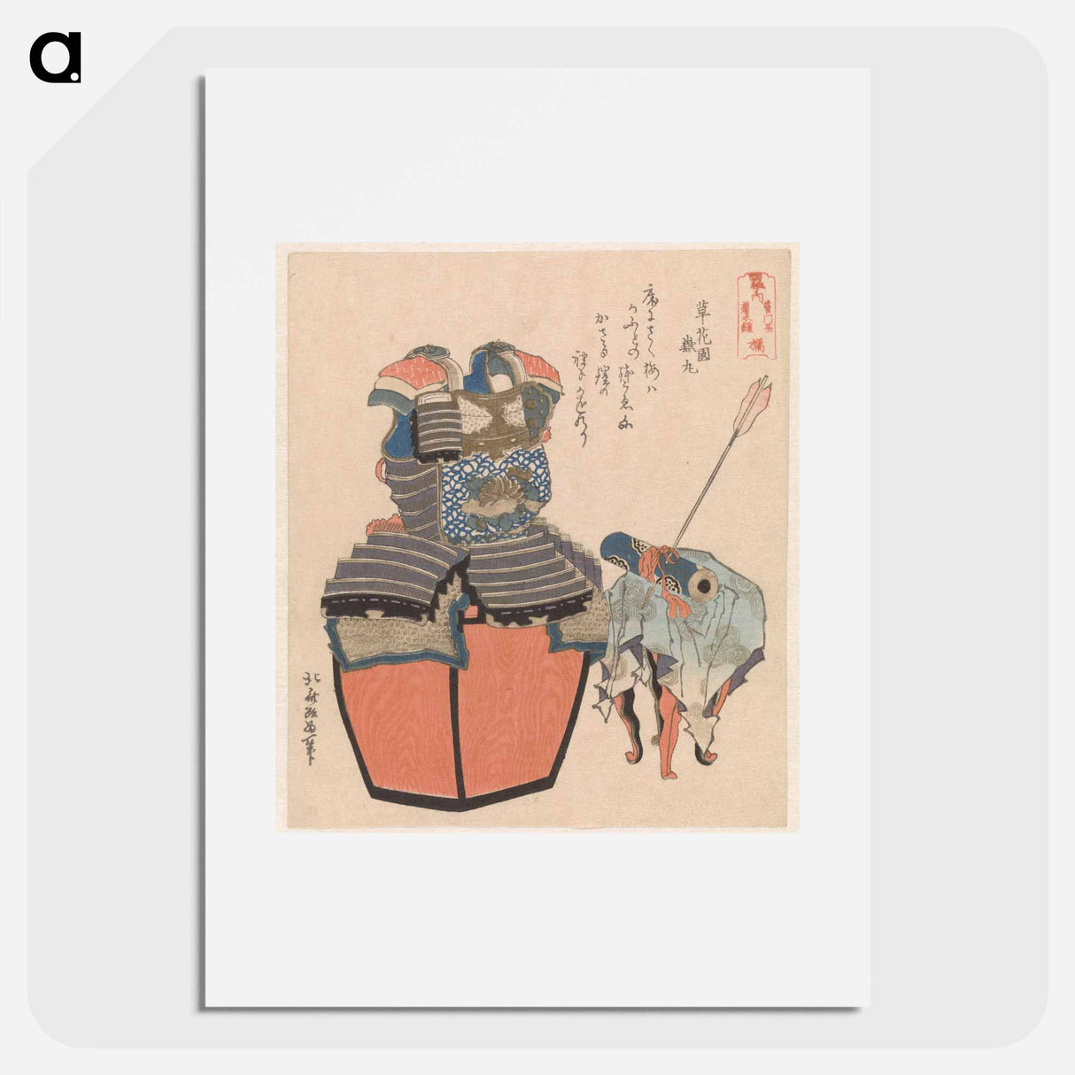 A comparison of Genroku poems and shells - Katsushika Hokusai Poster.
