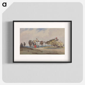 アートポスター-A Hay Wagon Drawn by Four Horses
 - イェール大学アートギャラリー Poster.