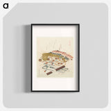 A comparison of Genroku poems and shells - Katsushika Hokusai Poster.