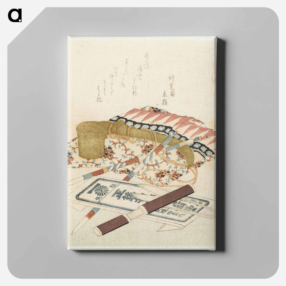 A comparison of Genroku poems and shells - Katsushika Hokusai Canvas.