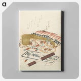 A comparison of Genroku poems and shells - Katsushika Hokusai Canvas.