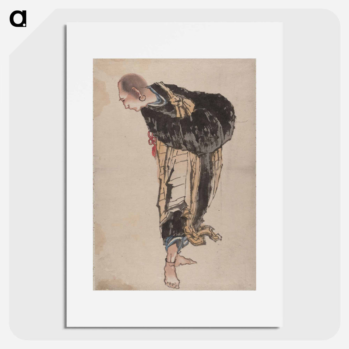 アートポスター-Katsushika Hokusai's Japanese man illustration - 葛飾 北斎 Poster.
