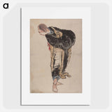 アートポスター-Katsushika Hokusai's Japanese man illustration - 葛飾 北斎 Poster.
