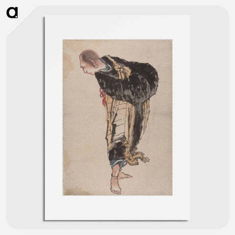 アートポスター-Katsushika Hokusai's Japanese man illustration - 葛飾 北斎 Poster.