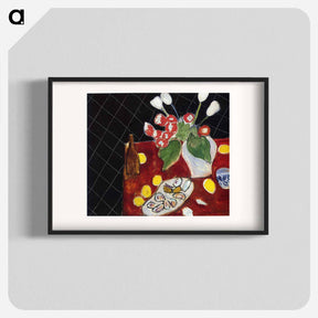 アートポスター-Tulips and oysters on a black background - アンリ マティス Poster.