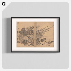 アートポスター-Hokusai's Mount Fuji of the Mists; Mount Fuji of the Ascending Dragon - 葛飾 北斎 Poster.