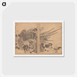 アートポストカード-Hokusai's Mount Fuji of the Mists; Mount Fuji of the Ascending Dragon - 葛飾 北斎 Postcard.