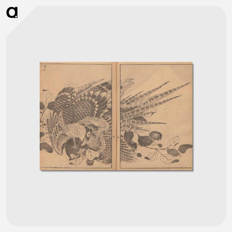 アートポストカード-Hokusai's Mount Fuji of the Mists; Mount Fuji of the Ascending Dragon - 葛飾 北斎 Postcard.