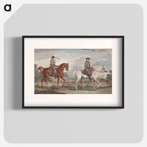 アートポスター-George Montague, first Earl of Halifax on His White Hunter, Ironside, With His Groom on Justice, a Chestnut Foaled in 1721
 - イェール大学アートギャラリー Poster.