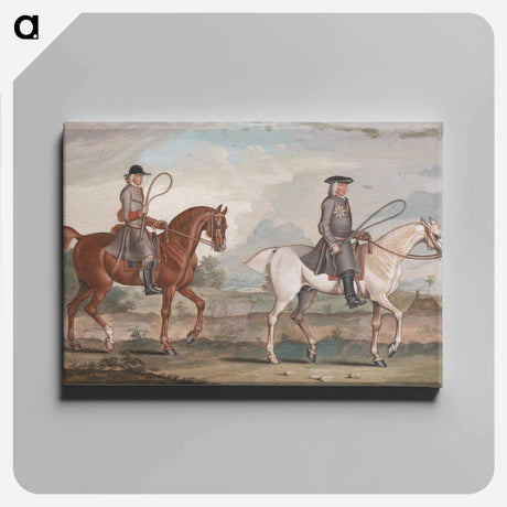 アートパネル-George Montague, first Earl of Halifax on His White Hunter, Ironside, With His Groom on Justice, a Chestnut Foaled in 1721
 - イェール大学アートギャラリー Canvas.