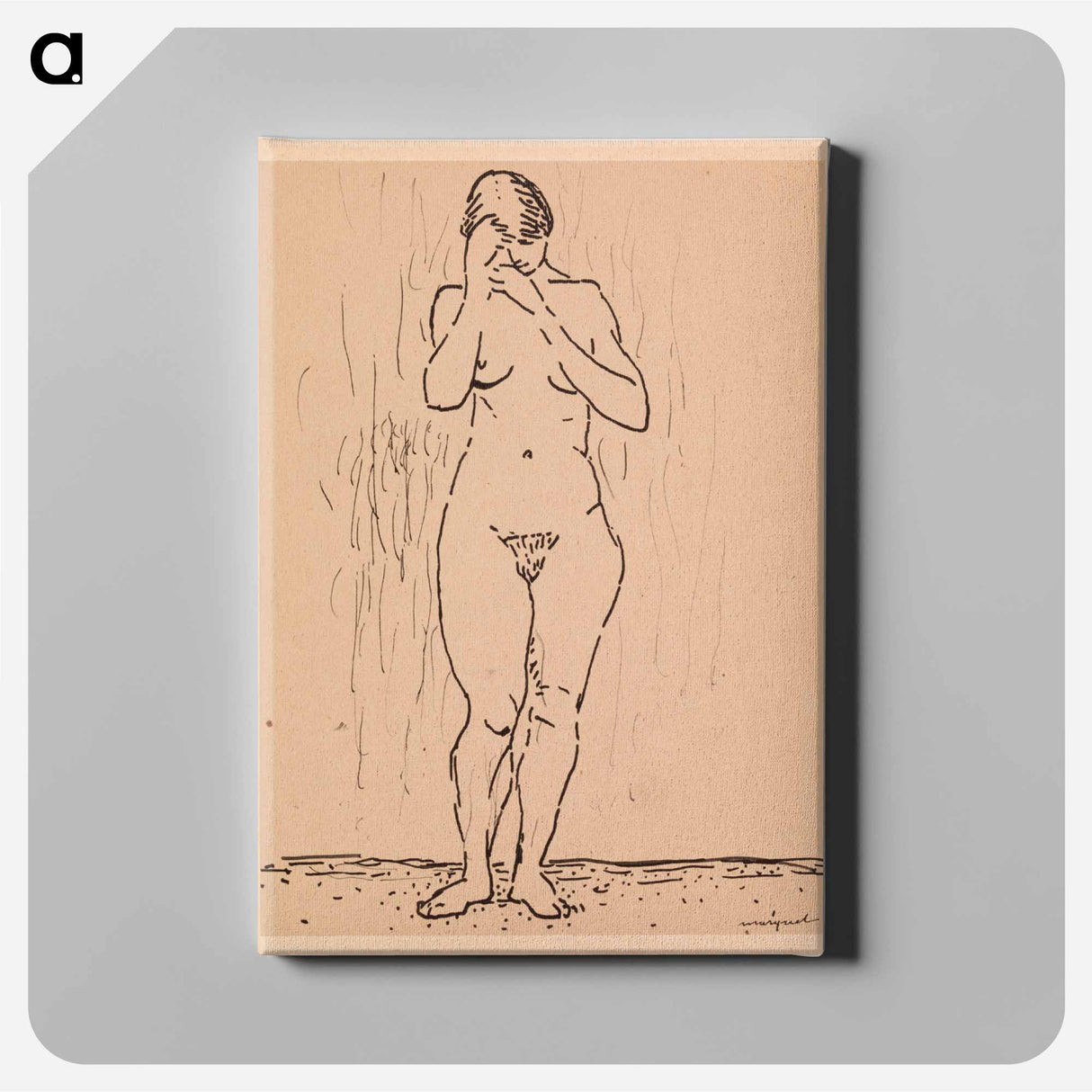 アートパネル-Nude Woman Standing
 - バーンズ・コレクション Canvas.
