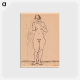 アートポストカード-Nude Woman Standing
 - バーンズ・コレクション Postcard.