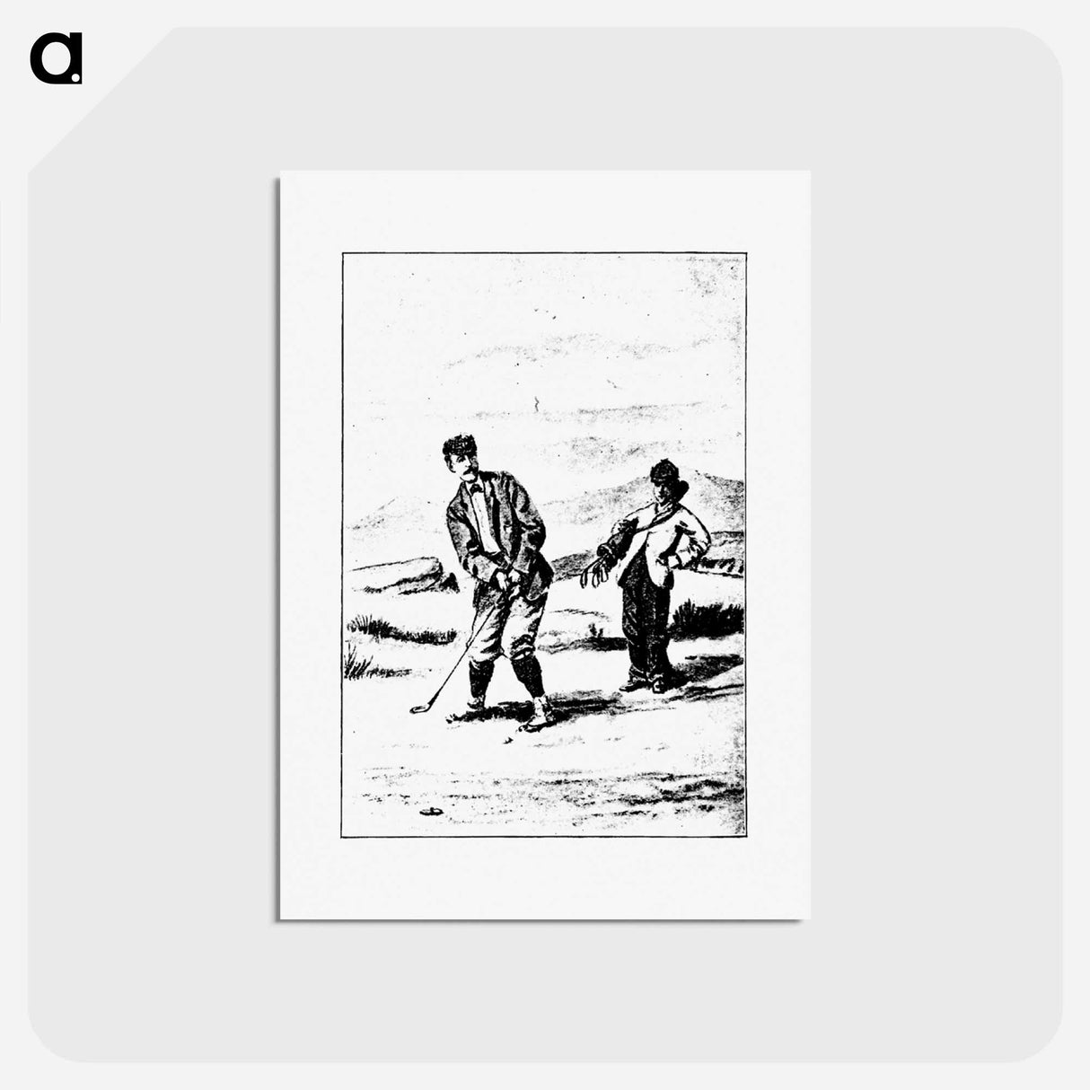 アートポストカード-Vintage Golfer from Won at the Last Hole
 - 大英図書館 Postcard.