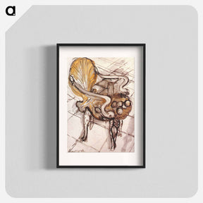 アートポスター-Venetian Armchair with Fruits - アンリ マティス Poster.