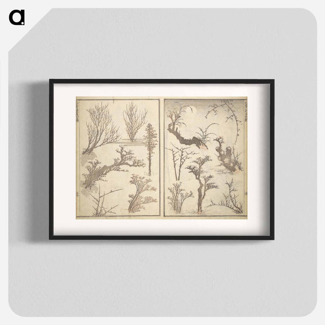アートポスター-Picture Album Transmitting the Spirit: The Hokusai Drawing Style by Katsushika Hokusai - 葛飾 北斎 Poster.