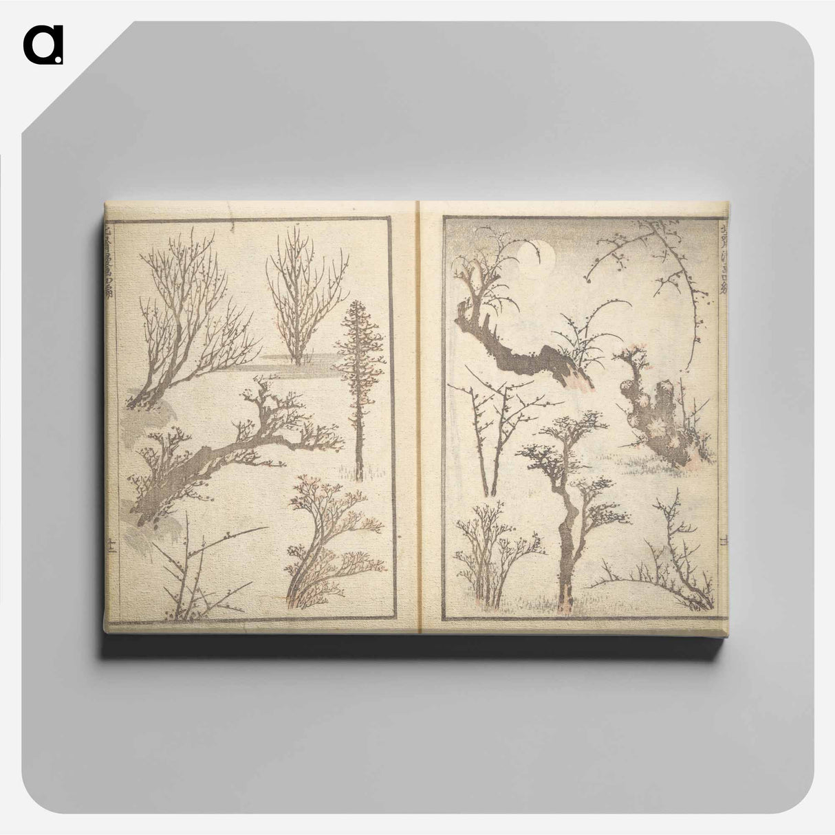 Picture Album Transmitting the Spirit: The Hokusai Drawing Style by Katsushika Hokusai - 葛飾 北斎 Canvas.