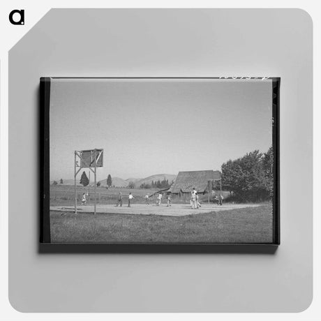 アートパネル-Basketball at the Migrant Camp
 - ラッセル リー Canvas.