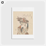 アートポストカード-A comparison of Genroku poems and shells - 葛飾 北斎 Postcard.