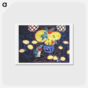 アートポストカード-Lemons and Mimosa - アンリ マティス Postcard.