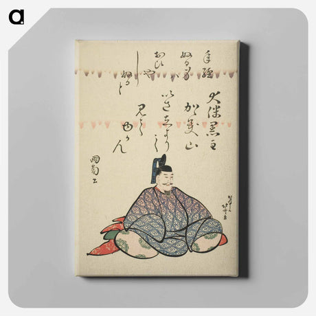 アートパネル-The Poet Otomo no Kuronushi - 葛飾 北斎 Canvas.