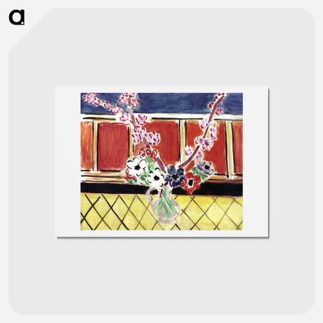 アートポストカード-Anemones and Peach Blossoms - アンリ マティス Postcard.