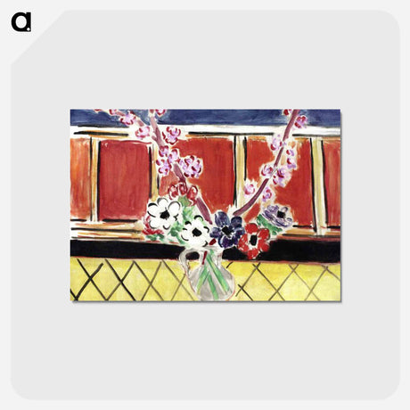 アートポストカード-Anemones and Peach Blossoms - アンリ マティス Postcard.