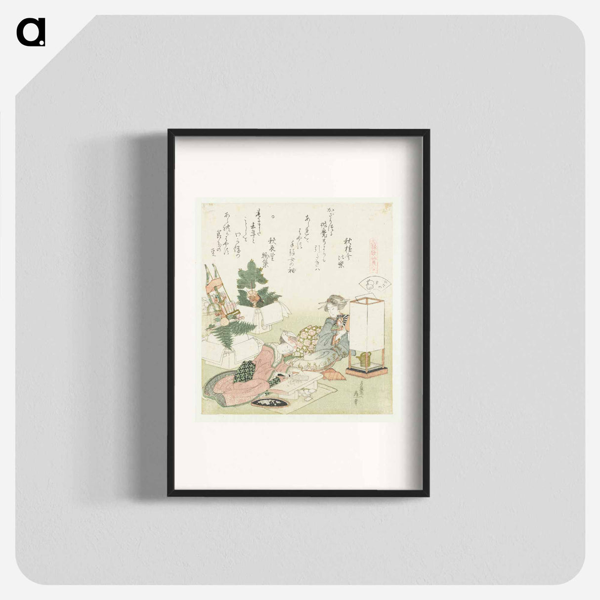 A comparison of Genroku poems and shells - Katsushika Hokusai Poster.