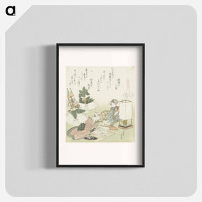 アートポスター-A comparison of Genroku poems and shells - 葛飾 北斎 Poster.
