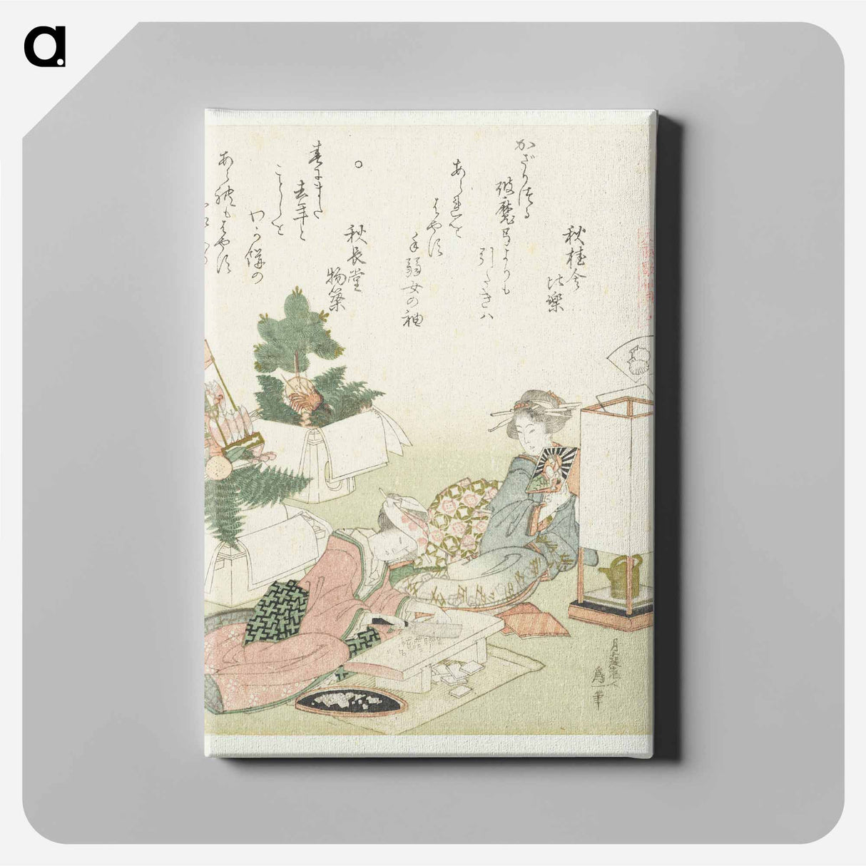 A comparison of Genroku poems and shells - Katsushika Hokusai Canvas.