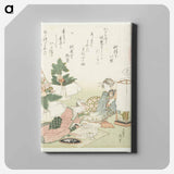 A comparison of Genroku poems and shells - Katsushika Hokusai Canvas.