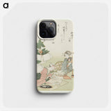 A comparison of Genroku poems and shells - Katsushika Hokusai Phone Case.