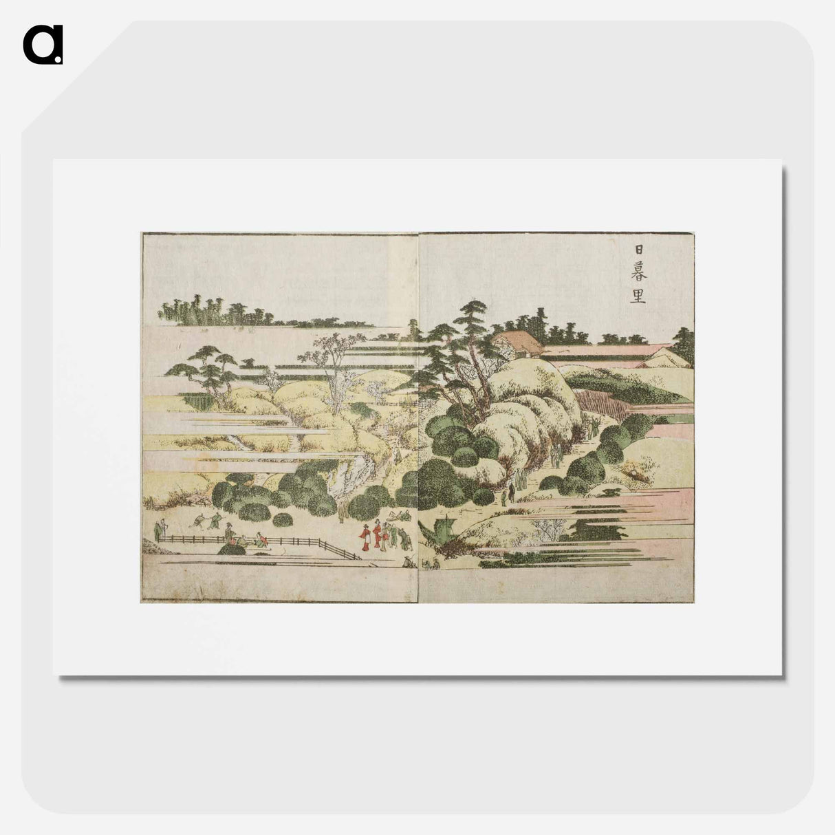 Hokusai's One Hundred Famous Views of Edo - 葛飾 北斎 Poster.