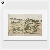 Hokusai's One Hundred Famous Views of Edo - 葛飾 北斎 Poster.