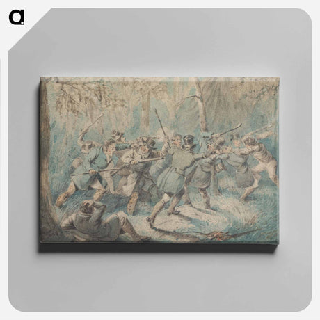 アートパネル-Poachers Surprised
 - イェール大学アートギャラリー Canvas.