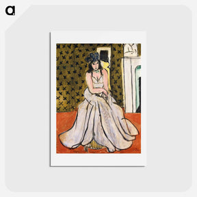 アートポストカード-Woman with a Blue Hat - アンリ マティス Postcard.