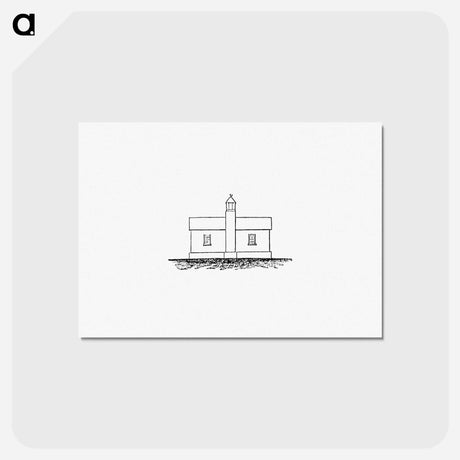 アートポストカード-Lighthouse from Circular relating to Lighthouses, Lightships, Buoys, and Beacons
 - 大英図書館 Postcard.
