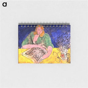 アートメモ帳-Teacher at the Yellow Table - アンリ マティス Memo.