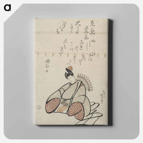 アートパネル-The poet Ariwara No Narihira - 葛飾 北斎 Canvas.