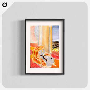 アートポスター-Girl in White Robe Seated by the Window - アンリ マティス Poster.