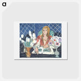 アートポストカード-Annelies, White Tulips and Anemones - アンリ マティス Postcard.