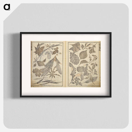 アートポスター-Random sketches by Hokusai volumes 1 to 11 - 葛飾 北斎 Poster.