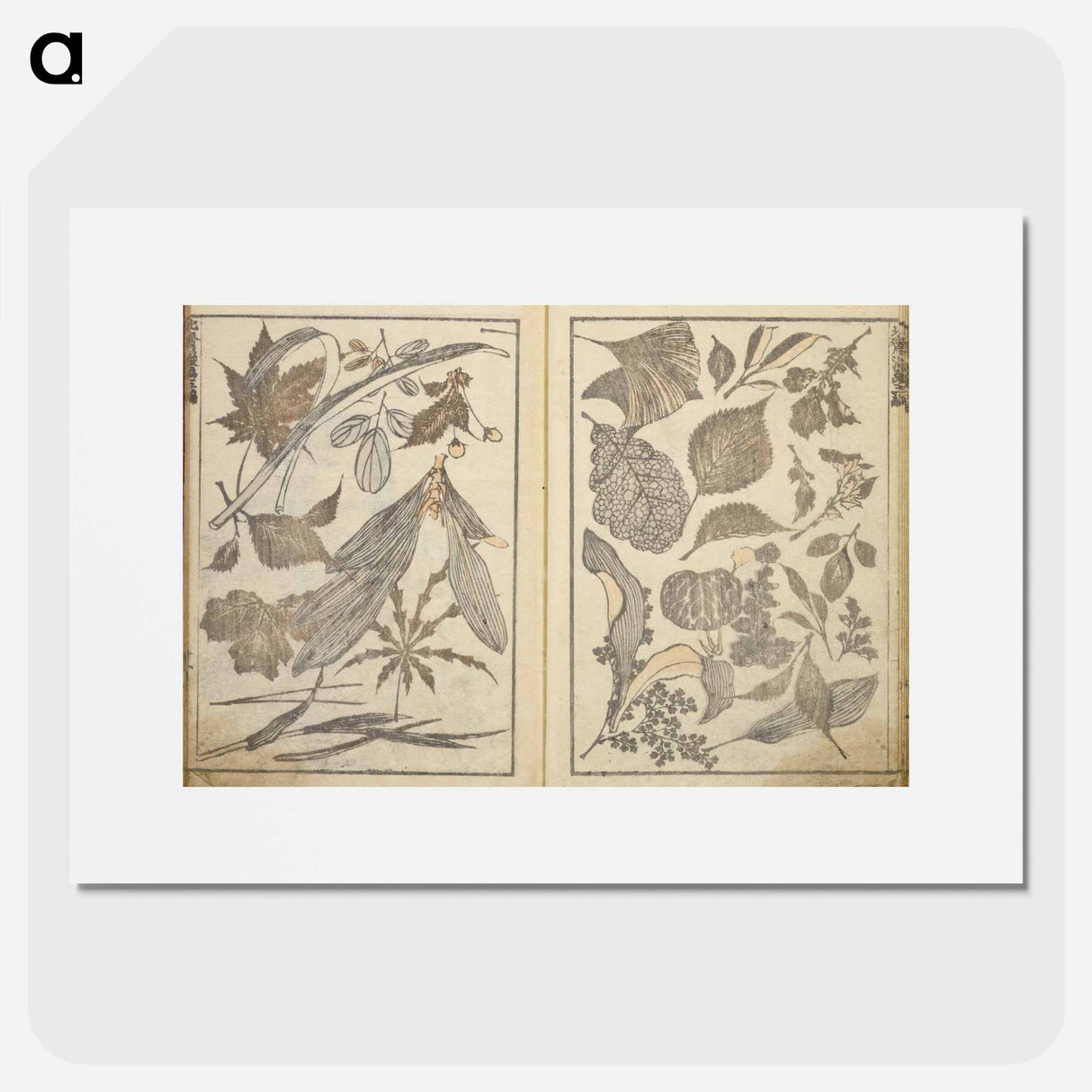 アートポスター-Random sketches by Hokusai volumes 1 to 11 - 葛飾 北斎 Poster.