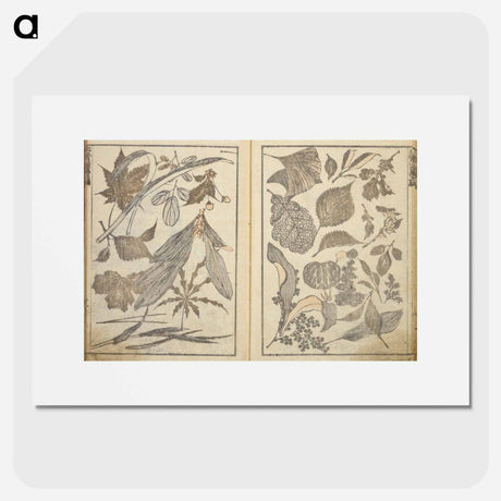アートポスター-Random sketches by Hokusai volumes 1 to 11 - 葛飾 北斎 Poster.