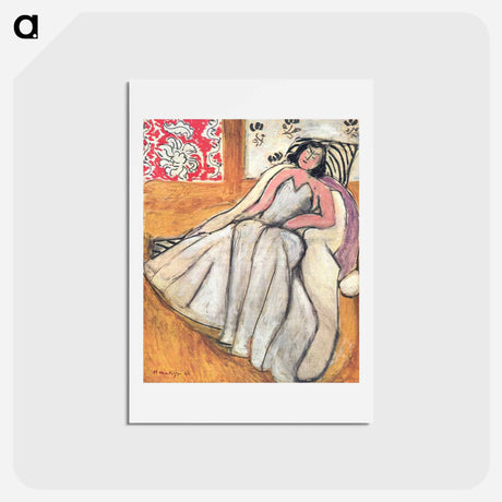 アートポストカード-Girl with a Fur Coat - アンリ マティス Postcard.