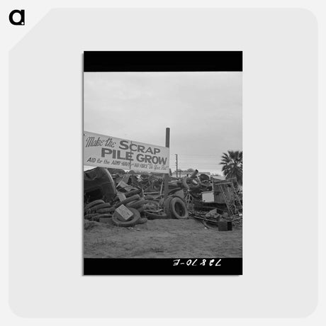アートポストカード-Scrap Pile, Tulare, California
 - ラッセル リー Postcard.